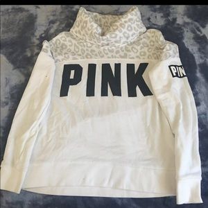 Pink Sweat Shiet with cowl neck